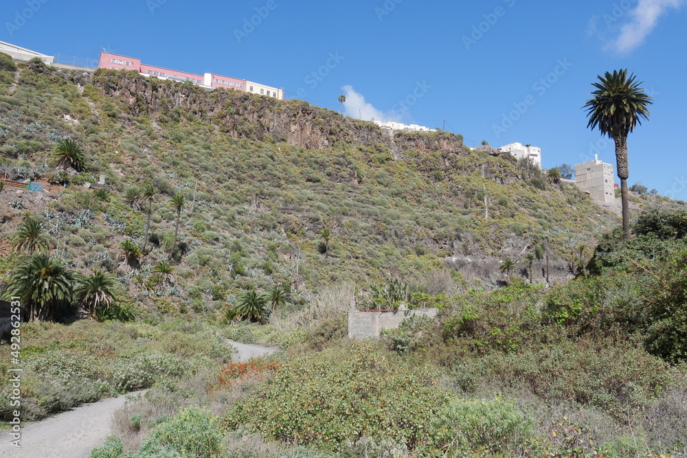 Barranco bzw. Tal mit Wanderweg bei Las Palmas de Gran Canaria