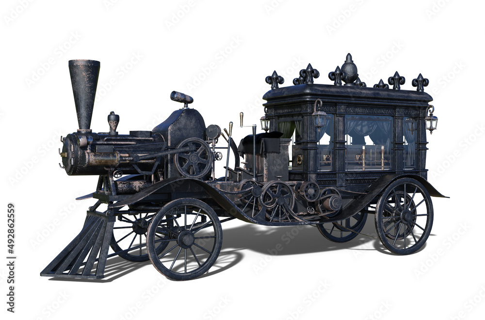 Fototapeta premium Steampunk Hearse