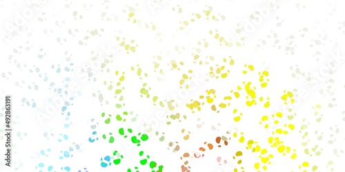 Light multicolor vector template with abstract forms.