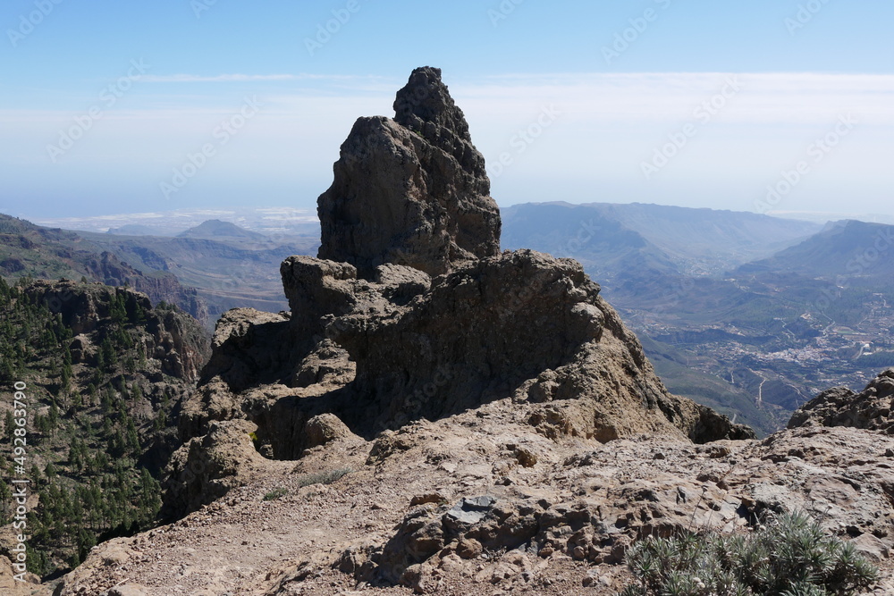 Felsen am Morro de la Agujereada (Pico de las Nieves) auf Gran Canaria Felsen am Morro de la Agujereada (Pico de las Nieves) auf Gran Canaria
