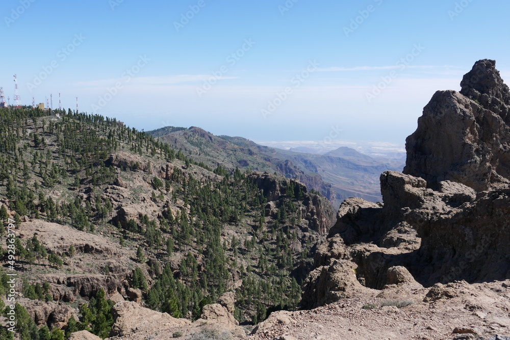 Felsen am Morro de la Agujereada (Pico de las Nieves) auf Gran Canaria