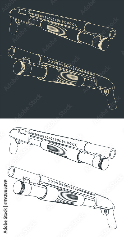 Shotgun illustrations Shotgun illustrations