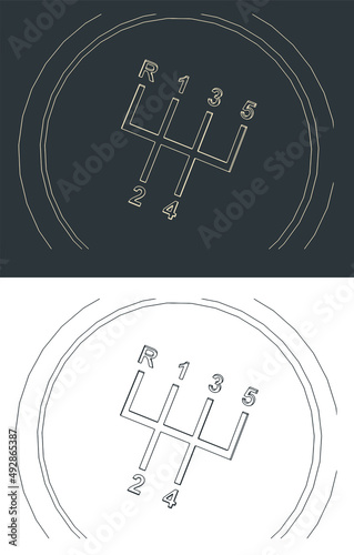 Gear shift knob sketch
