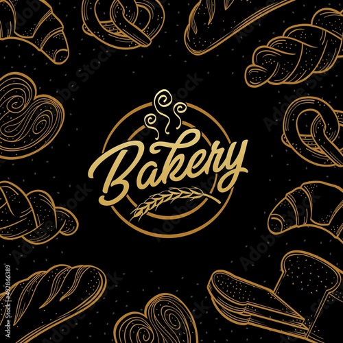 Bakery Display and Black Background Design