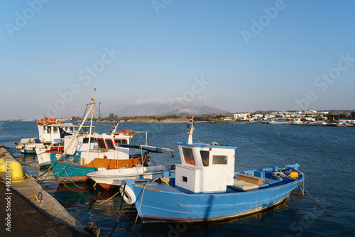fishing boats in the marina of Mastichari on Kos island (Greece)