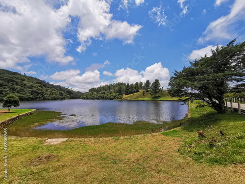 lake and mountains