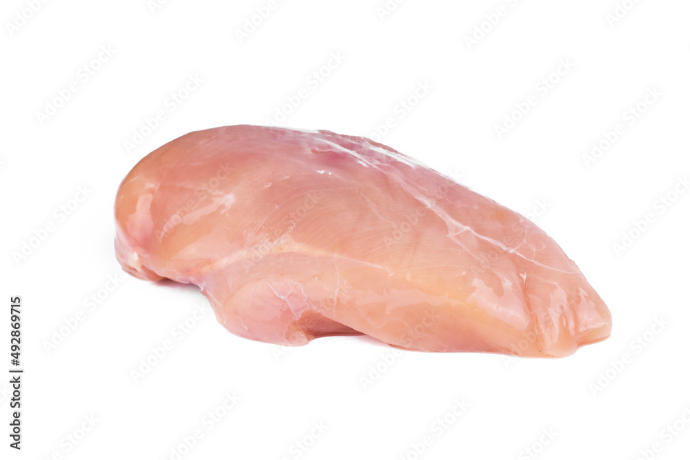 Raw Chicken fillets on white isolated background Raw Chicken fillets on white isolated background