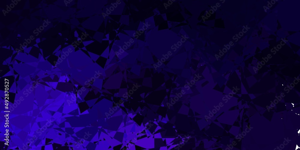 Dark Purple vector pattern with polygonal shapes. Dark Purple vector pattern with polygonal shapes.