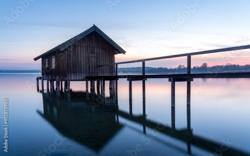Bootshaus am Ammersee in Bayern
