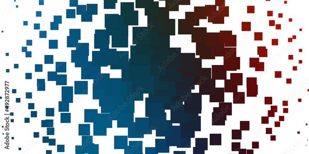 Light Blue, Red vector backdrop with rectangles.