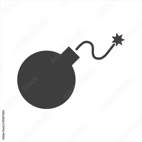 Bomb icon,vector illustration. Flat design style. vector bomb icon illustration isolated on White background, bomb icon Eps10.