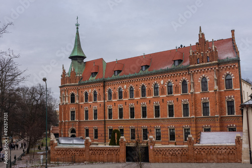 KRAKOW, POLAND, 7 JANUARY 2022: Landmark of the city center