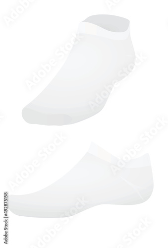 White short sock. vector illustration