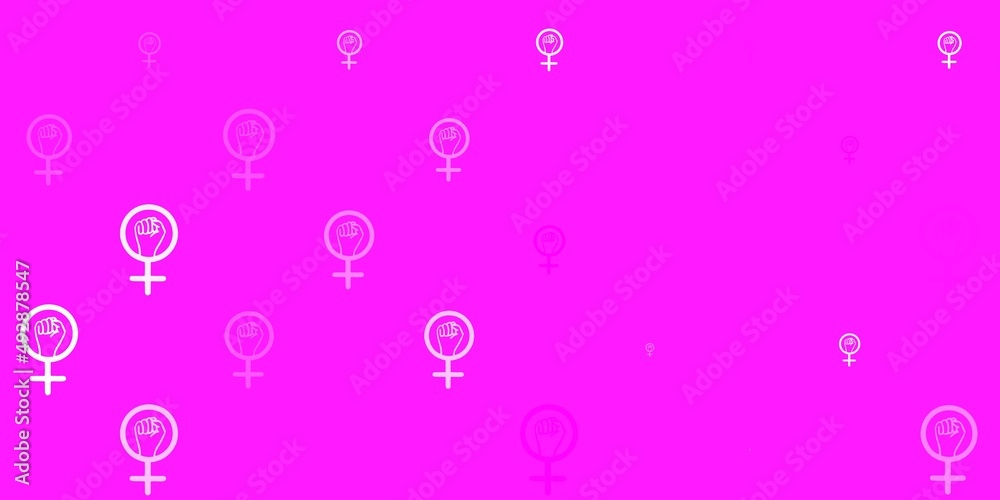 Light Purple, Pink vector template with businesswoman signs. Light Purple, Pink vector template with businesswoman signs.