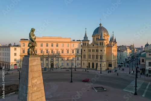 Łódź- widok na Plac Wolności. 