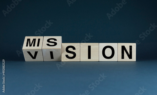 Vision to mission. Concept of business strategies