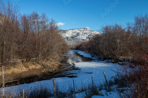 A river in the mountains in winter © Lynda
