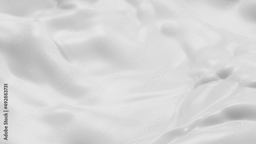 Waves of milk or white paint with ripples, swirls and bubbles Waves of milk or white paint with ripples, swirls and bubbles