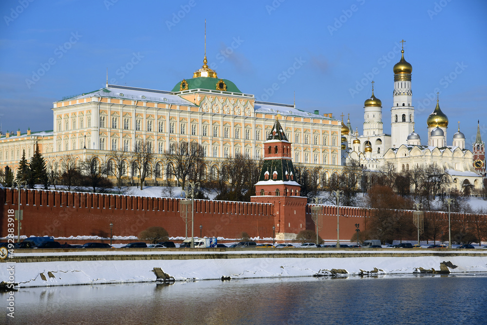 Moscow Kremlin architecture in winter	
