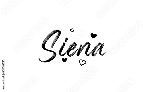 Siena grunge city typography word text with grunge style. Hand lettering. Modern calligraphy text