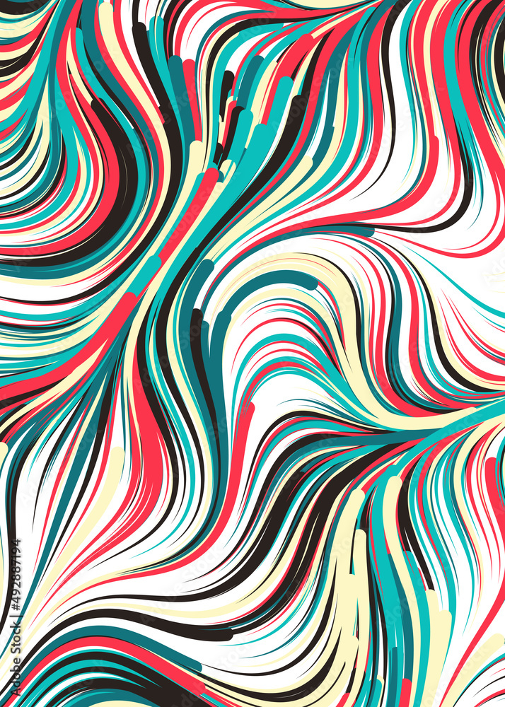 Obraz premium Abstract Perlin Noise Geometric Pattern generative computational art illustration