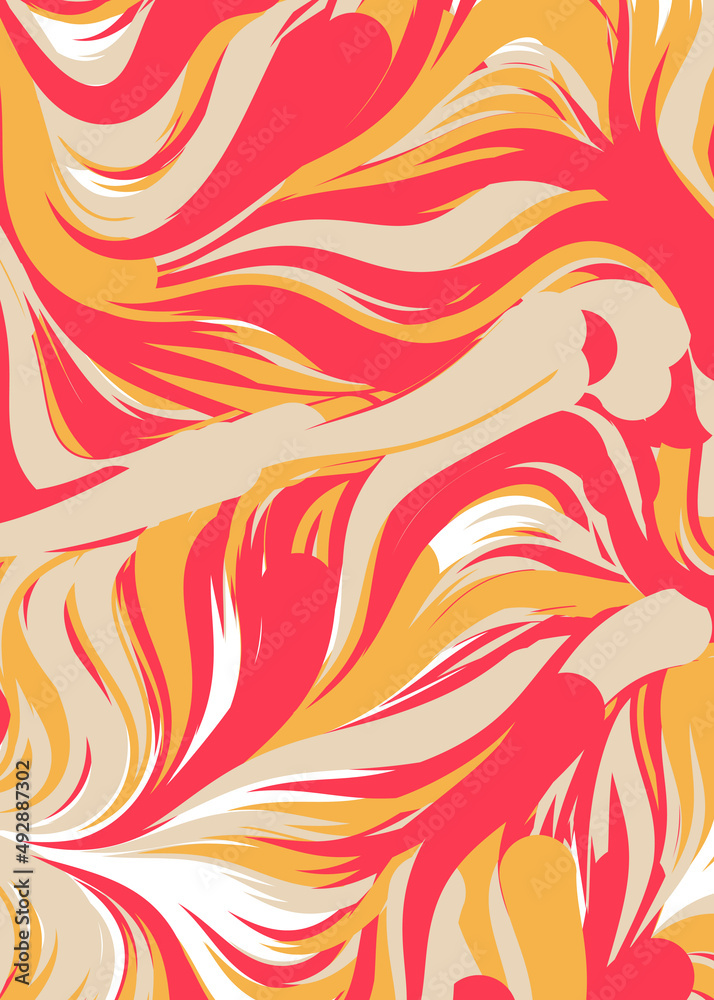 Fototapeta premium Abstract Perlin Noise Geometric Pattern generative computational art illustration