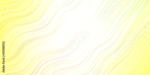 Light Green, Yellow vector template with curves.