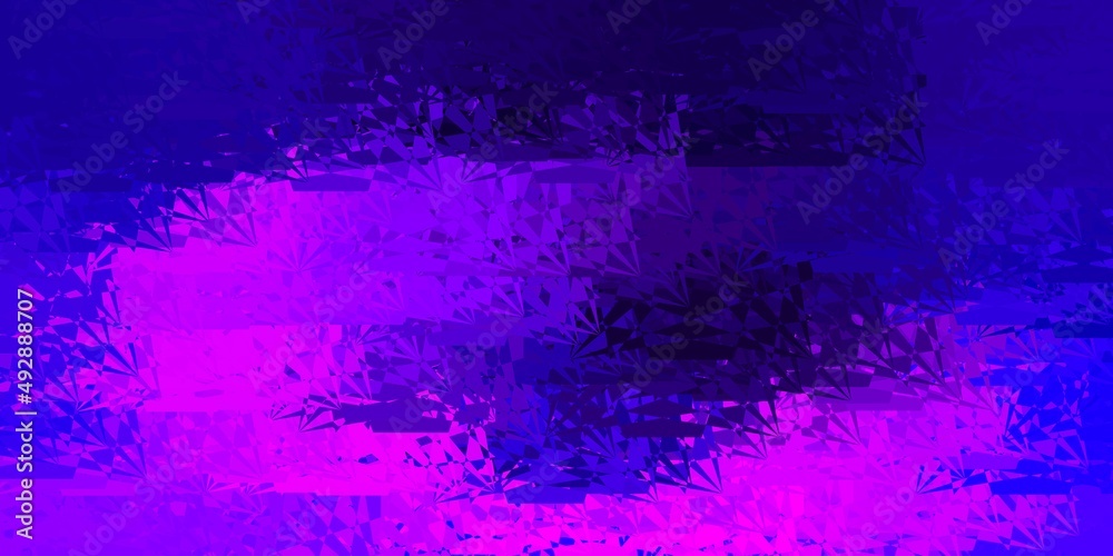 Obraz premium Light Purple vector backdrop with triangles, lines.
