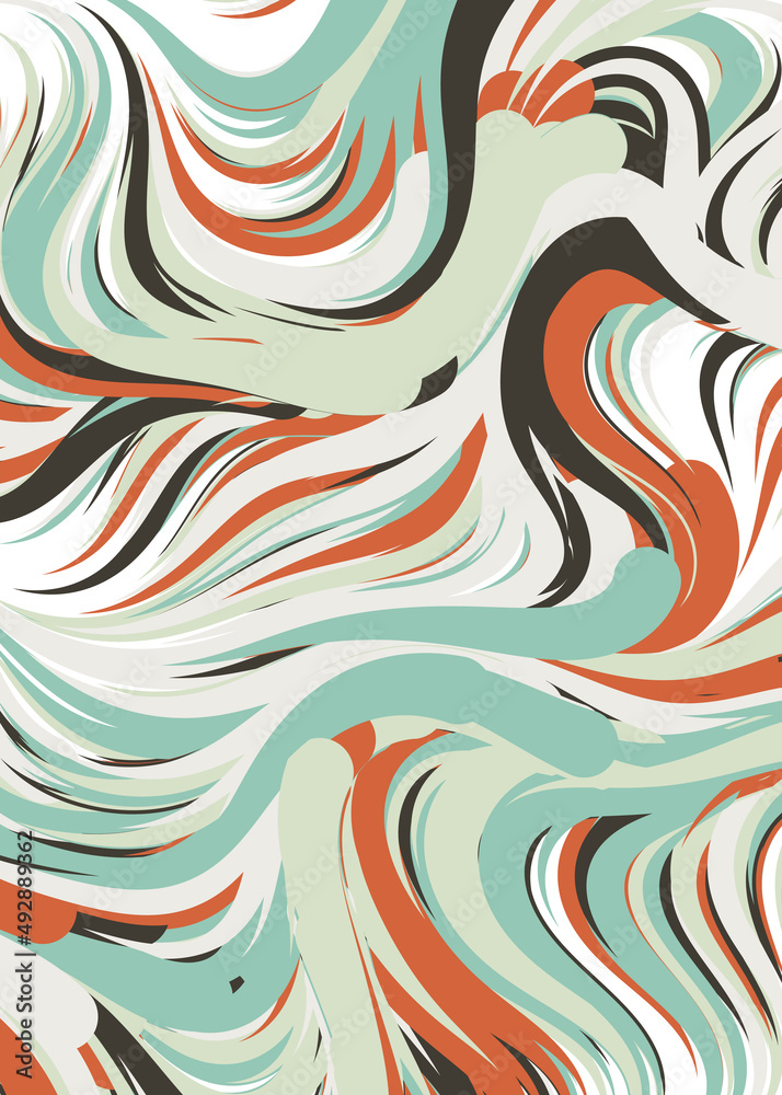 Fototapeta premium Abstract Perlin Noise Geometric Pattern generative computational art illustration
