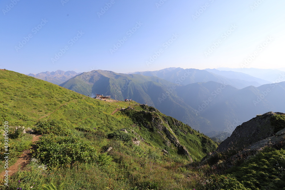 Huser Plateau and sunset in Trabzon province
