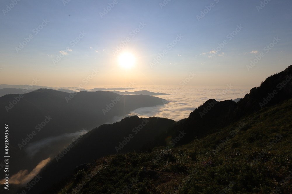 Huser Plateau and sunset in Trabzon province