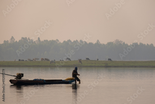 fishing in the morning