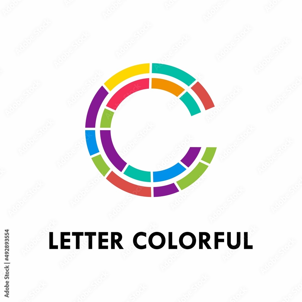Colorful Letter c logo font design template illustration Colorful Letter c logo font design template illustration