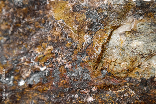 Macro closeup of manganese stone
