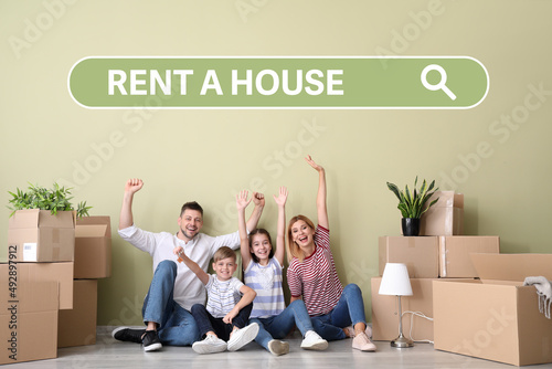 Happy family with belonging...