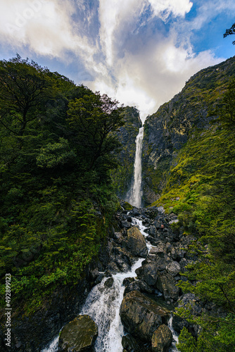 Waterfall in the mountains