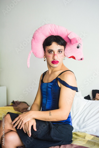 Non binary expression portrait photo