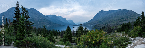 Panorame of Wild Goose Island In The Morning