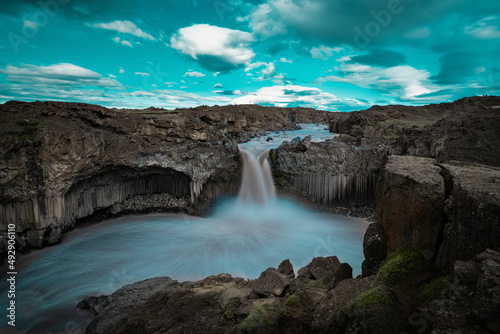 Aldeyjarfoss waterfall in Iceland.