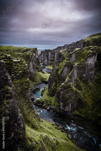 Fjaðrárgljúfur canyon in Iceland