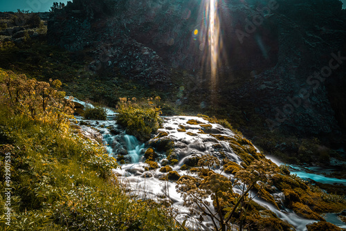 Gjain waterfalls Iceland.