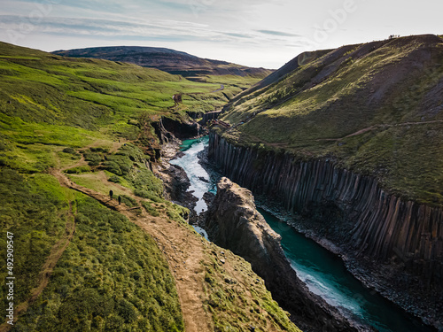 Stuðlagil Canyon Iceland. photo