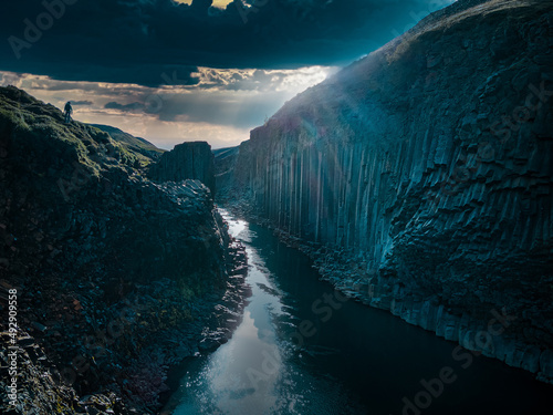 Stuðlagil Canyon Iceland.