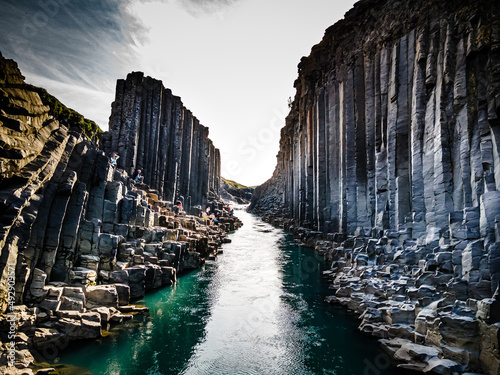 Stuðlagil Canyon Iceland.