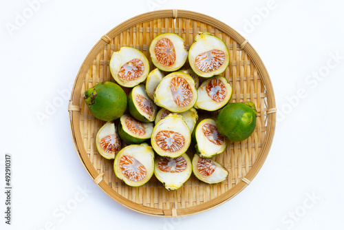 Betel nut in bamboo basket