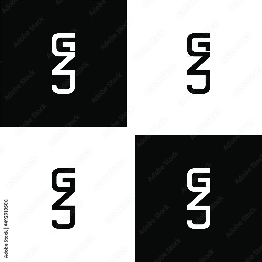 gzj letter original monogram logo design set gzj letter original monogram logo design set