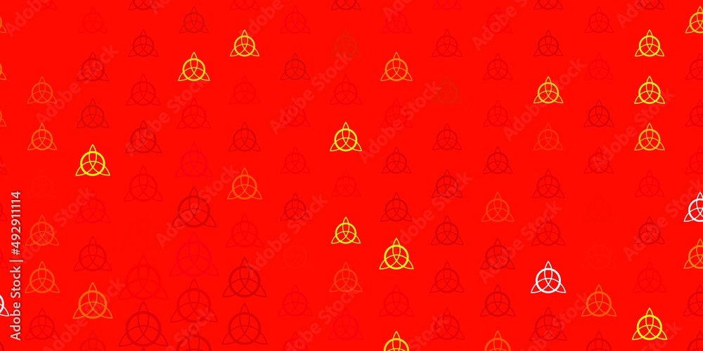 Light Green, Red vector pattern with magic elements.
