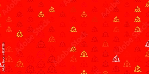 Light Green  Red vector pattern with magic elements.