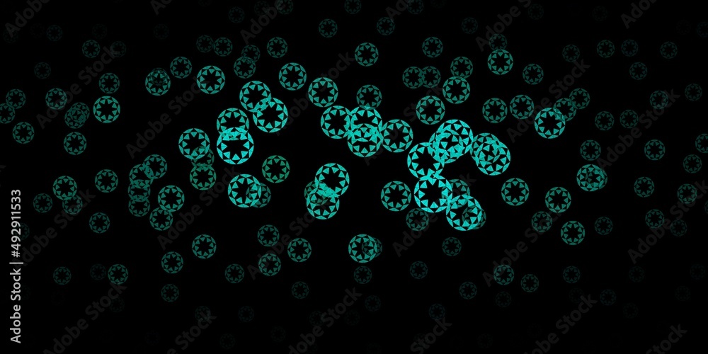 Dark green vector layout with circle shapes.