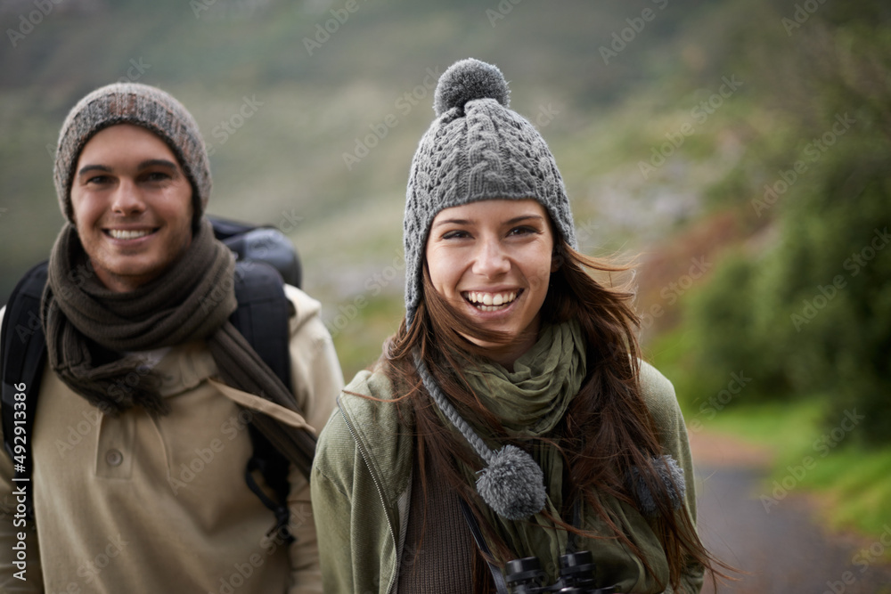 Their love of nature brings them even closer. A happy young couple spending time together outdoors. Their love of nature brings them even closer. A happy young couple spending time together outdoors.